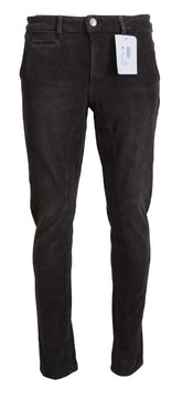 Acht Brown Cotton Straight Fit Men Casual Pants -   -  Acht.